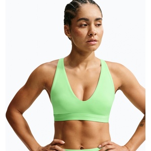 Nike Спортен сутиен Nike Indy Strappy illusion green/black