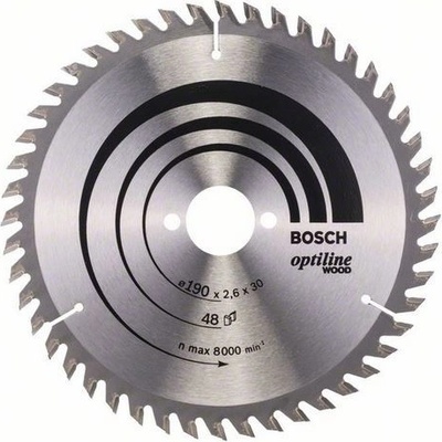 BOSCH Pilový kotouč optiline wood 190 x 30 x 2,6 mm, 48