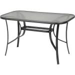TopMebel Метална маса Toledo TopMebel с темперирано стъкло в антрацитен цвят 120x70x70cm