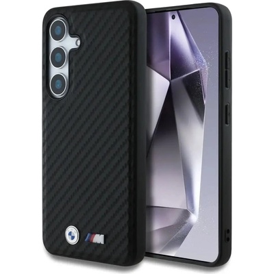 BMW Кожен калъф BMW Carbon MagSafe за Samsung Galaxy S25 - черен (3666339448837)