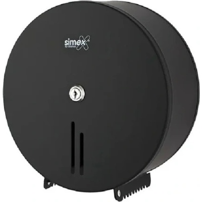 Simex Метален диспенсър за тоалетна хартия Джъмбо Simex - инокс, бял и черен