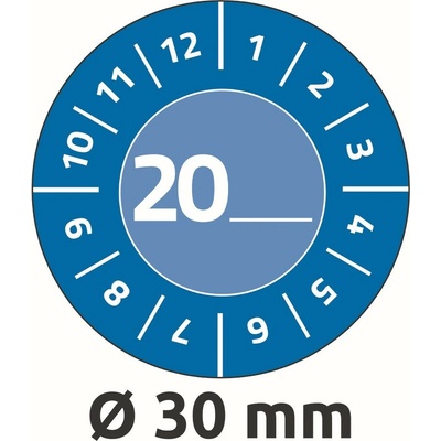 Avery Zweckform 7903 Revizní štítky 30 mm 80 ks modré