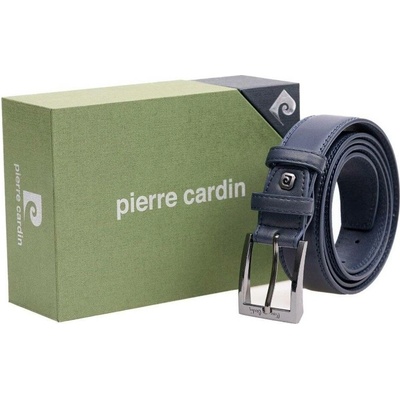 Pierre Cardin pánský kožený opasek 2505 BLU Modrá 2505-GG30-BLU