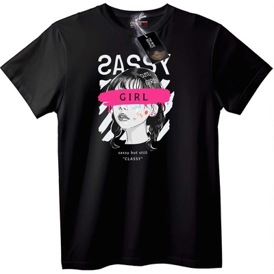 NOONEBRAND Тениска Елегантно Момиче - 2XL, Black