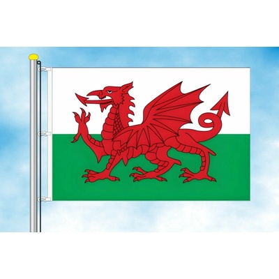 LIBEA, s.r.o. Vlajka Walesu Rozměr: 30×45 cm, Uchycení: Karabiny na stožár
