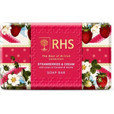 Somerset Toiletry The Best of British Collection Strawberries & Cream tuhé mýdlo 200 g