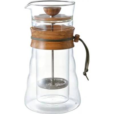 Hario Cafe Press Double Glass Olive 400 ml