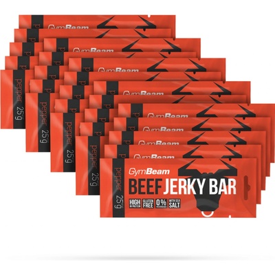GymBeam Beef Jerky Bar kořeněné kořeněné 25 x 25 g