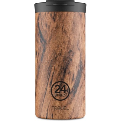 24Bottles nerezová termohrnek Travel Tumbler sequoia wood 0,6 l