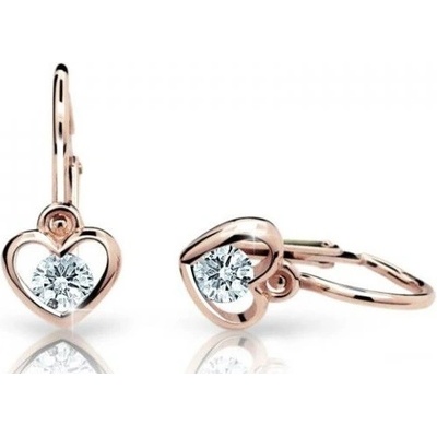 Cutie Diamonds dětské náušnice Srdíčka z růžového zlata s brilianty DC1943-10-10-X-4