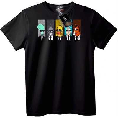 NOONEBRAND Тениска 5 Картунни Герои - 7XL, White