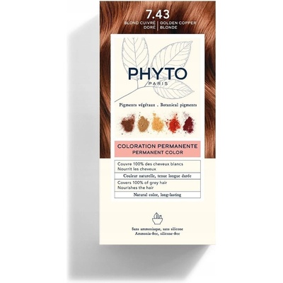 Phyto Paris barva na vlasy 7.43 měděná zlatá blond 112 ml