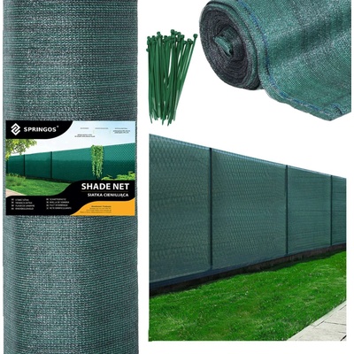 Springos Мрежа за засенчване Springos, 140 g/m2, 90% UV защита, 1, 2x25м - Зелена (SPRI-SN0028)