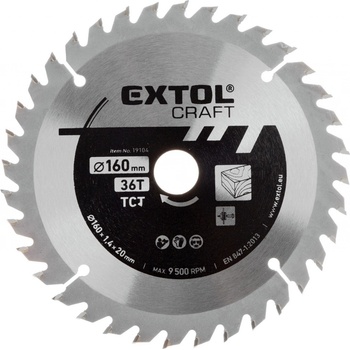 Extol Craft Kotouč pilový 160x20mm, 36 zubů