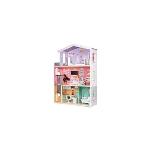 ECOTOYS Дървена къща за кукли с асансьор ECOTOYS Candy Residence (4128)