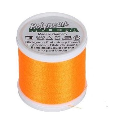 Vyšívací nitě PES Madeira Polyneon (400m) barva 1937 neon tangerine