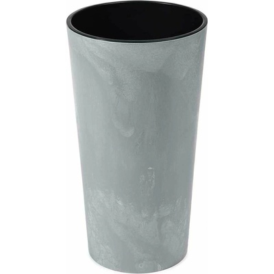 HowHomely plastový květináč URBANIKA 46X25 CM IMITACE BETONU ŠEDÁ