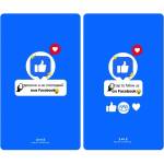 Facebook NFC Карта за Facebook Like/Follow/Review - Двуезична с Двустранен Печат - 95708