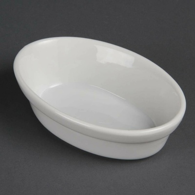 Olympia oválné mísy na koláč Whiteware 145mm 6 ks