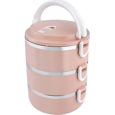 Obedár 3 dielny LB933 - 3x 1500 ml - ružový