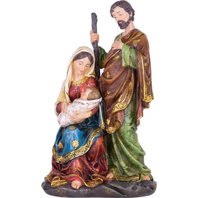 Dekorácia MagicHome Vianoce, Svätá rodinka, polyresin, 25 cm