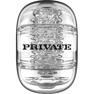 Private Прозрачен мастурбатор с двойно отваряне