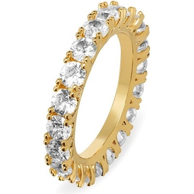 Troli pozlacený Prsten se zirkony VBR039G A