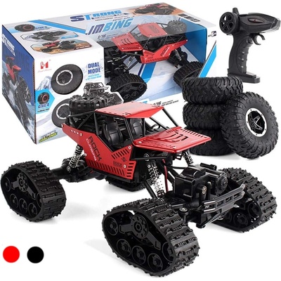 KIK RC Crawler 4x4 horolezecké diaľkovo ovládané terénne auto červené 1:16