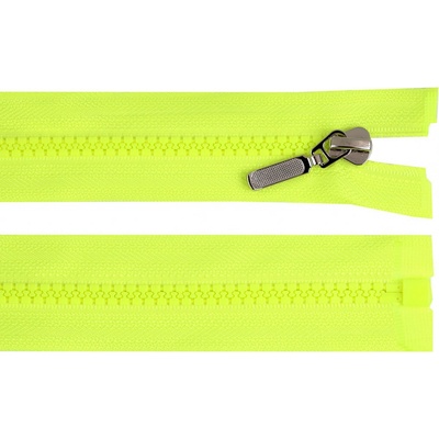 Prima-obchod Kostěný zip No 5 délka 90 cm s ozdobným jezdcem, barva 229 žlutá neon