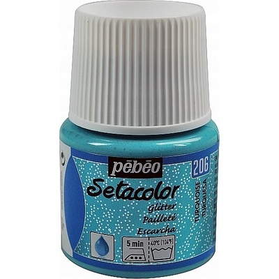 Pébéo Barva na textil Setacolor Light Glitter 45 ml Tyrkysová 206