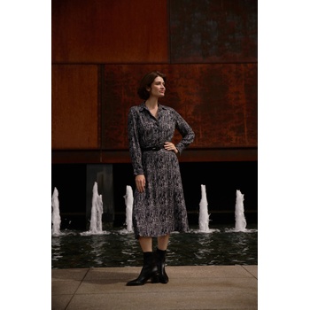 Moodo Вискозени сиви рокли с колан Moodo Moodo | Siv | ЖЕНИ | XXL