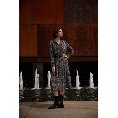 Moodo Вискозени сиви рокли с колан Moodo Moodo | Siv | ЖЕНИ | XXL