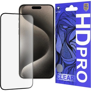 LITO Протектор за iPhone 15 Pro Max - Lito HD Pro Clear - черен