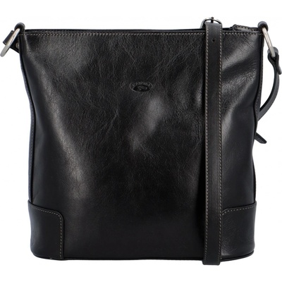 Katana dámska kožená crossbody kabelka Monána čierna