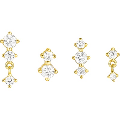 Olivie strieborné náušnice GOLD 8836