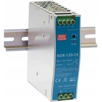 Napájecí zdroj Mean Well NDR-120-24 120 W 24 V 5 A na DIN lištu
