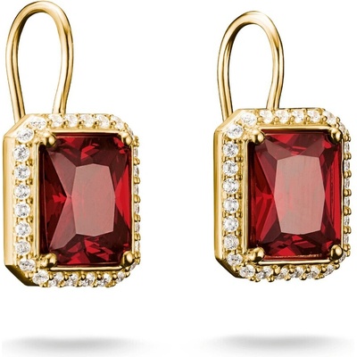 Thomas Sabo H2338-414-10 Earrings Red octagonal stones Gold-plated