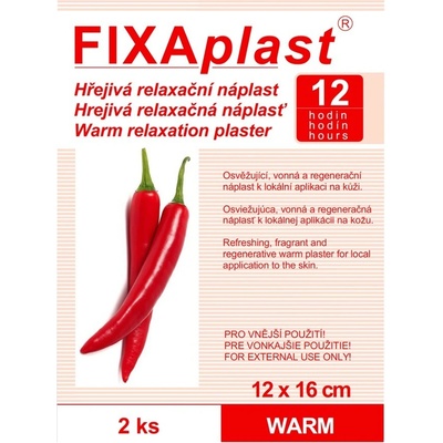 Fixaplast-suché teplo kapsaicín 2 ks 12 x 16 cm