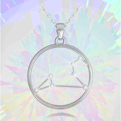 MINET Stříbrný Stars Lev Czech Crystal JMAS9508SN45