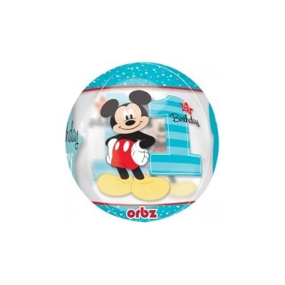 Amscan Koule Mickeyho 1. narozeniny 38 x 40cm fóliový balónek