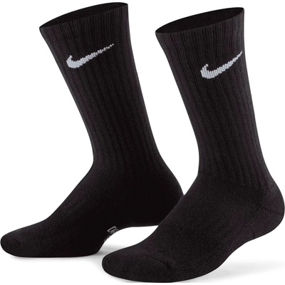 Nike Детски спортни чорапи Nike Kid's Everyday Cushioned Crew Socks 3-Pack Sports socks - Black / White (207-1071-0111)