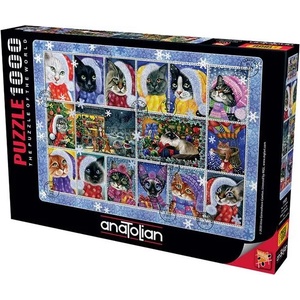 Anatolian Пъзел Anatolian от 1000 части - Новогодишни котки (P1103)