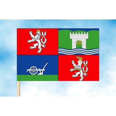 LIBEA, s.r.o. Vlajka Ústeckého kraje Rozměr: 30×45 cm, Uchycení: Návlek na žerď