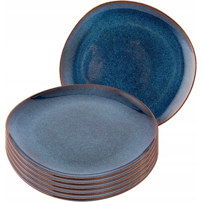 Mělký jídelní talíř Altom Design Reactive Navy Blue 25,5 cm