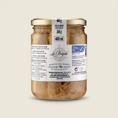 La Brújula N56 Tuňák bílý v olivovém oleji, 400g