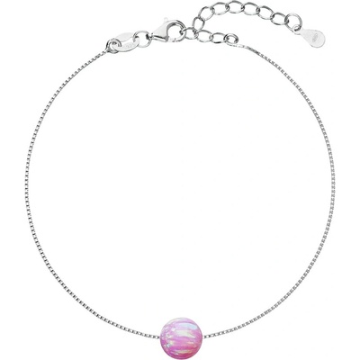 Pavona Něžný náramek s růžovým syntetickým opálem 13019.3 pink