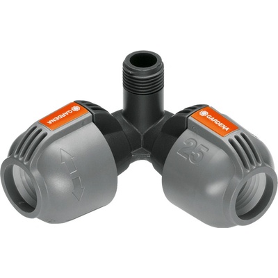 Gardena 2782-20 L-kus 25 mm x vnější závit 1/2", rohová přípojka zadešťovače