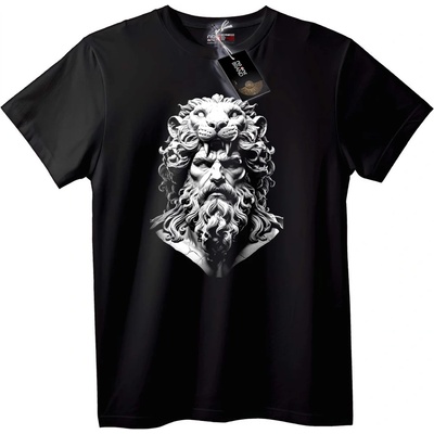 NOONEBRAND Тениска Митичен Лъвски Бог - L, Black