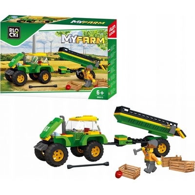 ICOM Blocki MyFarm Traktor s přívěsem 164 ks – Zboží Dáma