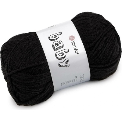 Pletací příze Baby 50 g Varianta: 17 (585) černá, Balení: 1 ks 61632/160041/286254